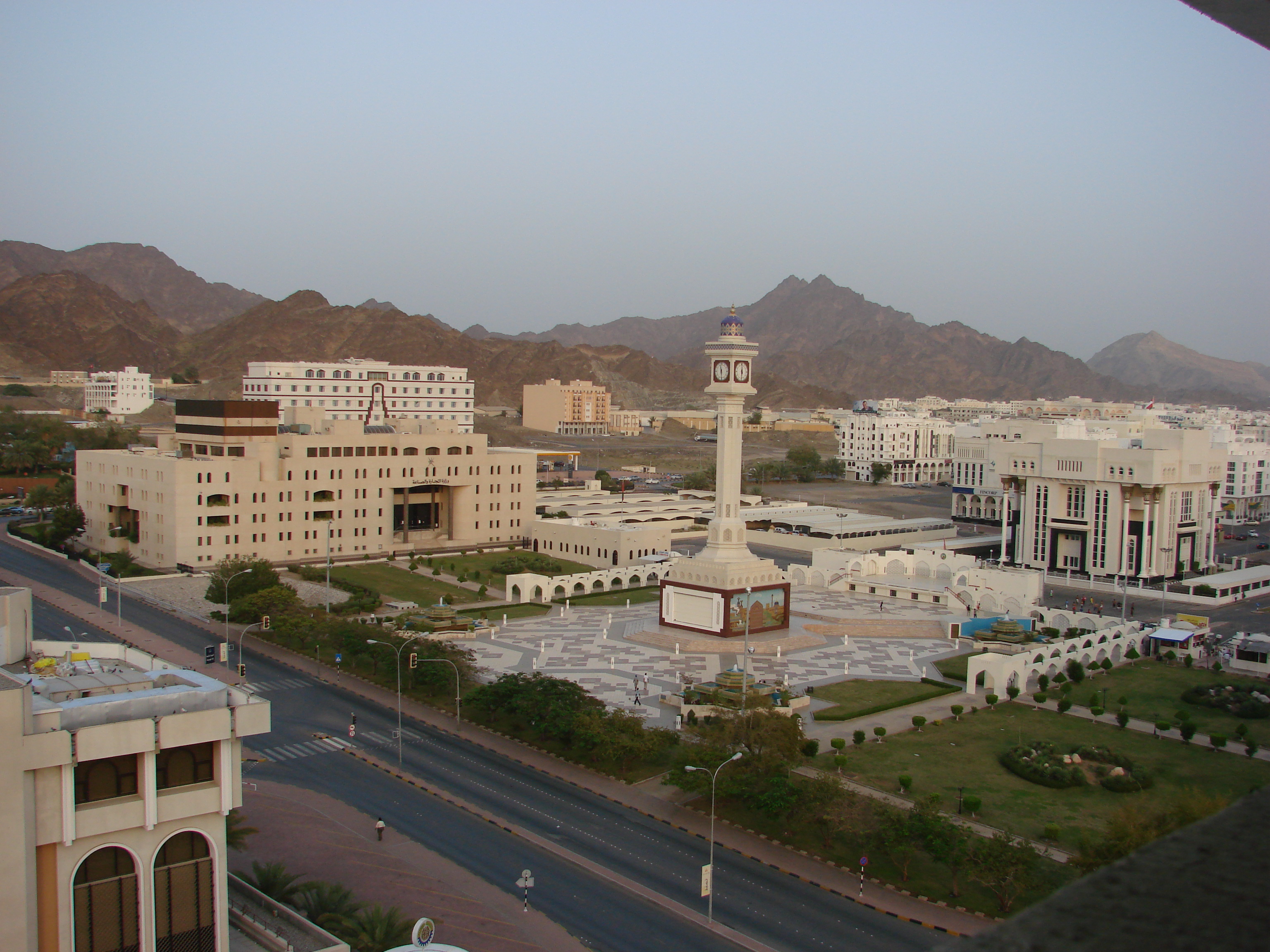 Central business district skyline of Ruwi in Muscat, Oman