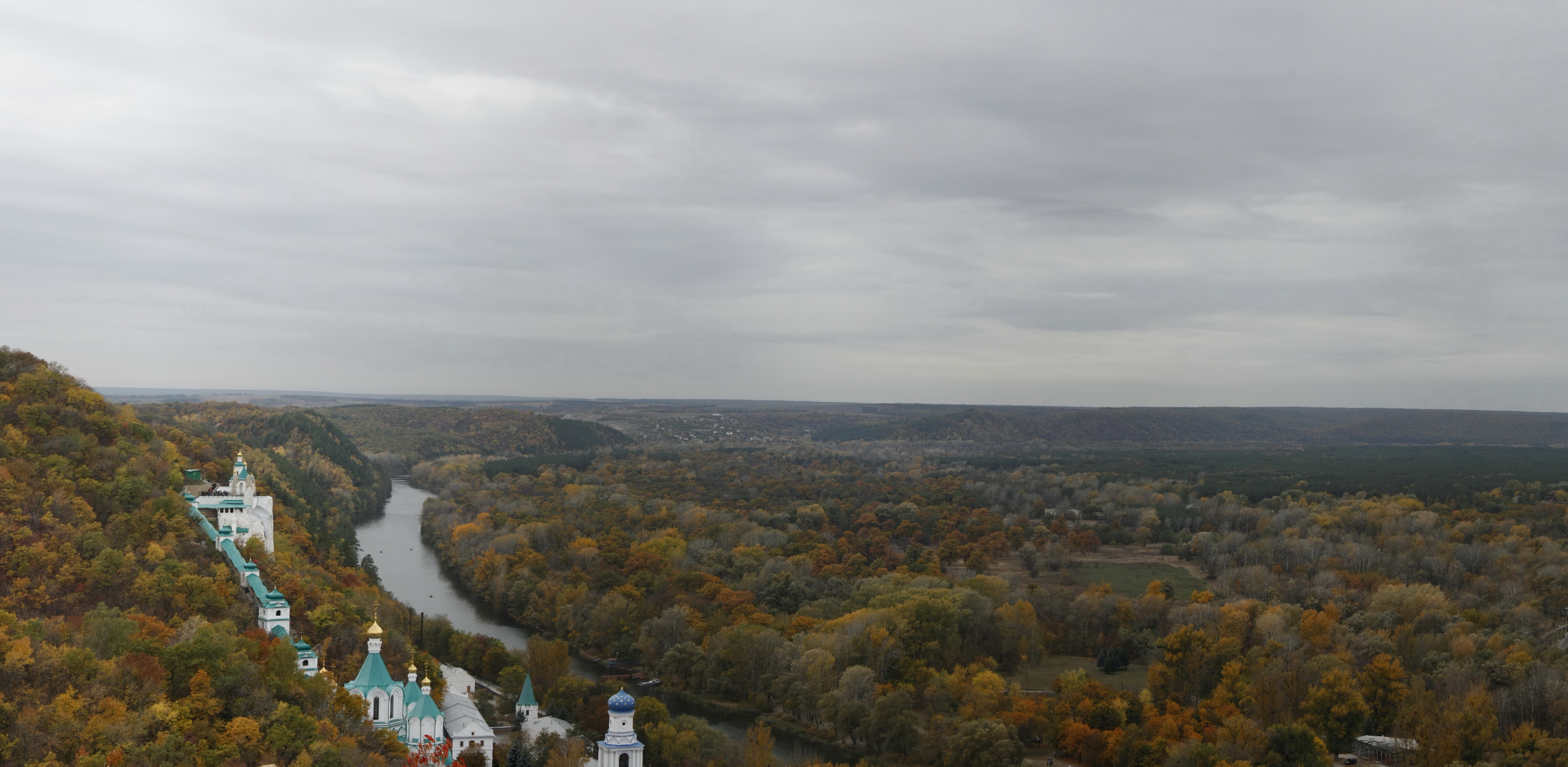 Rolling landscape in Sloviansk district, Donetsk Oblast, Ukraine